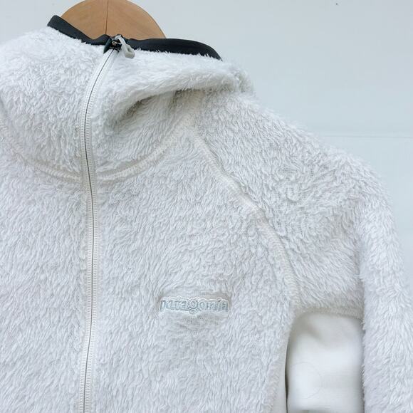 Patagonia Women’s Full Zip Fleece Hoodie White Extra Small XS R3 Hoody - Picture 4 of 9